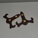 MECCANIXITY 2Pcs Wooden Easel Plate Holder, 8" Small Wood Easels Folding Table Display Stand for Decorative Picture Frame Book Artwork Desktop Ornaments, Burgundy