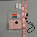 Kids Camera Instant Print -Toddler Portable Travel Print Digital Photo Camera Toy, Holiday Birthday Graduation Gift for Kid 3-12 Year Old, Photomaker Kit for 4 5 6 7 8 9 10 Boys Girls（Pink）
