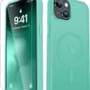 YENAPOON for iPhone 15 Plus Case, iPhone 14 Plus Case, Matte Magnetic Phone Cover with 1 Screen Protector [Support for MagSafe] [Shockproof Military Grade Protection] Translucent Frosted Back, Teal