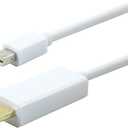 GE Mini DisplayPort to HDMI Adapter, Works with Laptops, Tablets, HDTV, Projectors, Full HD 1080p, 4K Ultra HD, Mac and PC Compatible, Compact Design, Portable, White, 33771