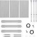 Grill Replacement Parts for Charbroil Performance Tru Infrared 3 Burner 463370719 463371116 463280019 463371716 17" Emitter Plates Heat Tent Plates and Grill Burners for Charbroil G466-2500-W1
