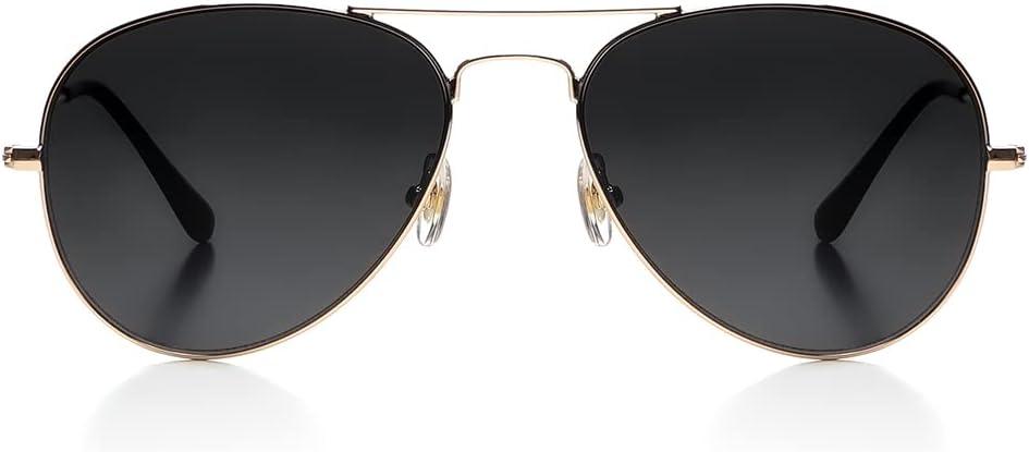isheep Classic Gold Aviator Sunglasses Unisex Metal Frame, Luxury Gold-Plated Temples, UV400 Protection, Durable & Stylish Eyewear