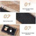 OLYCRAFT 16Pcs Clear Plastic Gift Box for Pin 2x3.1x0.6 Inch Black Presentation Boxes with Sponge for Badge Clear Lapel Pin Presentation Display Case for Lapel Pin Gemstone Storage Display