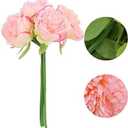 Artificial Peony Flowers, Deep Pink Silk Peony Bouquet for Wedding, Home Decor and Floral Arrangements, 2 Pack 