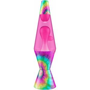 Pink and Tie Dye Spiral Lava Lamp | 14.5" Inches Tall | Aluminum Base and Cap with 25W Bulb Included | Classic/Vintage Liquid Motion Lamps | Multi-Colored Dynamic Blob Effects
