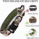 Tactical Dog Collar, Adjustable Military Training Nylon Dog Collar with Control Handle and Heavy Quick-Release Metal Buckle for Large Dogs, Camo XXL