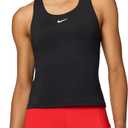 Nike Women's Swoosh Sports Bra Tank (Medium Support) (Black/Black/White)