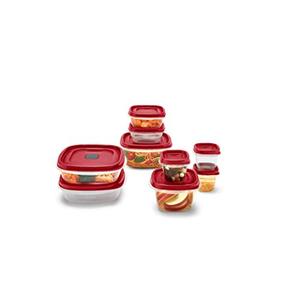 Rubbermaid Easy Find Lids Set of 8 Storage Containers BPA Free 2066483 Red