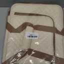 Vuudh Quilted Insulated Double Casserole Carrier - Thermal Lunch Tote for Potluck Parties, Picnic, Beach, Fits 9 x 18 Inches Baking Dish, Casserole Dish, Expandable (Beige)