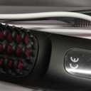 Go Brush Pro - Cordless Hair Straightener Brush Portable Comb for Travel, USB Charging, Fast Heating, with LCD Display (Black)