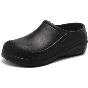 Chef Shoes Men Women Non Slip Work Shoes Water Proof Closed Toe Clogs for Nurse Kitchen Restaurant Food Service, Size 15 Women/13 Men (Black)