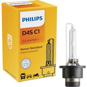 Philips Automotive Lighting D4S Authentic Xenon HID Headlight Bulb with 4200K Intense White Light, Fits Select High Beam and Low Beam Positions, 1 Pack