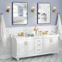 Krymnar 30"x22" Bathroom Vanity Mirror Over Sink, Black Rectangular Aluminum Frame with Rounded Corner(Small-Radius), HD Shatterproof Glass & Rust-Proof Wall Mirror for Bedroom, Living Room, Entryway