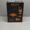 KRUPS 4-Slice Belgian Waffle Maker: Stainless Steel, 5 Browning Levels, Audible Ready Beep, Removable Plates, 1200W, Silver/Black - Perfect for Family Breakfasts