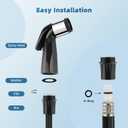 Hygie Rinse Universal Sink Sprayer Attachment for Kitchen Faucet, Kitchen Side Sprayer Head Compatible with Delta, Moen, Kohler and Other OEM Brands Pull Out Spray Head,Matteblack, Daily Design