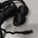 Hion Magnetic Curtain Tiebacks Black 2pcs, Curtain Tiebacks Buckles Holdbacks Holders Hooks Clip for Home Outdoor Bedroom Office Decorative Curtain (Ball)