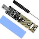 ELUTENG NVME to USB Adapter USB 3.1 Gen 2 to M.2 NVMe SSD Converter Adapter 10Gbps PCIe Based M Key Hard Drive Reader Max 4TB Support UASP for 2280 2260 2242 2230 SSD (Only for M.2 NVME)