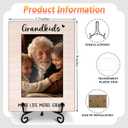 Grandchild Picture Frame, Grandkids Grandma Grandpa Gifts Grandparents Gifts, Wooden Photo Frame With Iron Stand, Tabletop Decor -11