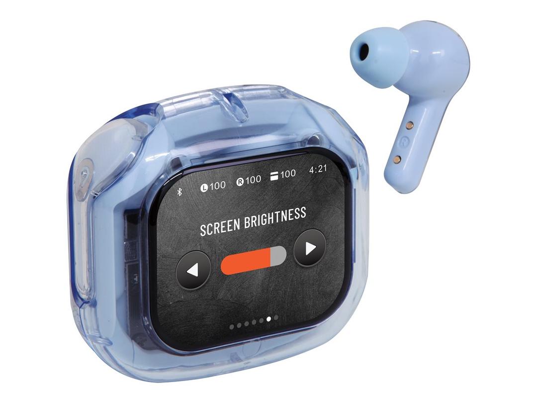 Helix Touchbeats Translucent True Wireless Earphones - Blue - ETHTWTTSBU