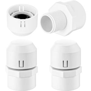 2 Pcs Automatic Air Release Valve, 1-1/4 Inch PVC Slip Fit, PVC Auto Vacuum Relief Bleeder Vent Valve for DIY Drip Irrigation Systems Garden Greenhouse Hydroponics, Prevents Air Lock & Water Hammer
