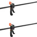 Lasnten 2 Pcs 50 Inch Clamps for Woodworking Wood Bar Clamps Quick Release Spreader Function Trigger One Handed Clamp Ratchet Tools for Carpenter Crafts Woodworking DIY Projects