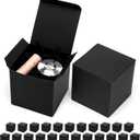 Mcfleet Black Gift Boxes with Lids 4x4x4 Inches 25 Pack Groomsmen Proposal Cardboard Craft Gift Box for Christmas, Wedding, Graduation, Holiday, Birthday Presents Packaging