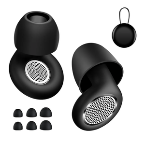 Reusable Soft Silicone Ear Plugs Dorm Noise Cancelling Earplugs for Sleeping 41dB Reduction｜Sleep No Ear Pain for Snoring Side Sleepers&Airplanes Travel Concerts Noises Reduction Earplugs (Black)