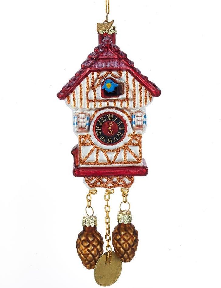 Kurt S. Adler YAMNB1374 Kurt Adler Noble Gems Cuckoo Clock Glass Ornament