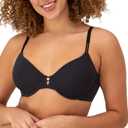 Maidenform Women's Underwire, Everyday Luxe T-Shirt, Full Coverage Bra (34A, Black)