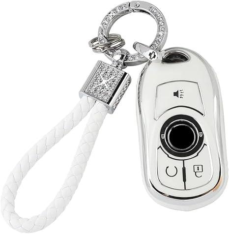 Key Fob Cover with Keychain for Buick Enclave 2018-2021