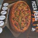 Pizza Peel Aluminum Metal Pizza Spatula Kit | 12x14 Inch Foldable Handle Paddle | 6Pcs Pizza Oven Accessories with Rocker Cutter, Pizza Pan, Pizza Server, Oven Mitts, for Family Oven Baking