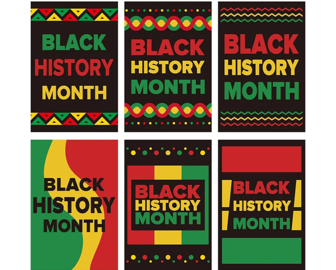ReliThick 12 Pcs Black History Month Posters 12x18 Inch African American Poster Black History Month Wall Decor for Classroom Wall Art Decoration