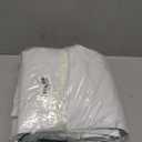 DriftAway Blackout Soundproof Thermal Insulated Linen Textured Curtains with Quilted Thermal Lining for Cold and Heat Blocking Noise Reducing Daytime Sleep 1 PC 52 Inches by 84 Inches White