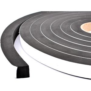 Sponge Neoprene Stripping W/Adhesive 3/4in Wide X 3/4in Thick X 15ft Long