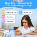 5-in-1 Visual Timer and Schedule Planner for Kids with ADHD & Autism Learning Materials Bundle, Task Timer with Chore Chart Board for Kids, Sensory Products Toys for Home, School (100+ Cards)