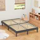 MAF Metal Bed Frame Queen 8 Inches, 9-Legs Support Bed Base, Queen Bed Frame for Box Spring and Mattress, Basics Bed Frame Headboard Attachable Tool-Free Easy Assembly, Black