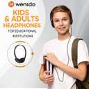 12 Pack Kids Headphones Bulk for Classroom School Students, Durable Wholesale Class Set Headphones for Kids Children Toddler Teen Boys Girls (HY857,12 Black)