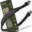 GORAL 2-Point Rifle Sling Strap with Swivels Hooks, Gun Sling with Padded Shoulder Strap Length Adjuster and Two Points Secured Swivel for Outdoors, Hunting and More