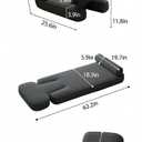 Ergonomic Small Sofa Chair, Tatami Bed, Adjustable backrest Chair, Lazy Sofa, Bedroom Computer Chair, Folding Lounge Chair (Dark Gray), 12.6 X 12.6 X 24.4 Inches