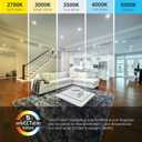 HALO HLBT 6 Pack 6 in Slim LED Recessed Light Trim with Selectable Color Temperature 2700K, 3000K, 3500K, 4000K, 5000K Dimmable Wet Location Indoor Outdoor New Construction Remodel - HLBT609FS5-6PK