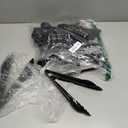 36 PCS Disposable Serving Utensils for Party - 12 Set Including Black Plastic Spoons, Tongs and Forks