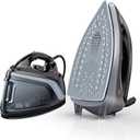 Sundu Steam Iron for Clothes with Rapid Heating Ceramic Coated Soleplate, 1500W with Precise Thermostat Dial, Self-Cleaning, Auto-Off, 44oz Water Tank for Home Clothes Ironing Use, Space Black