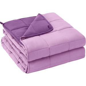 yescool Weighted Blanket for Adults (20 lbs, 60” x 80”, Purple) Cooling Heavy Blanket for Sleeping Perfect for 190-210 lbs, Queen Size Breathable Blanket with Premium Glass Bead, Machine Washable