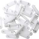 30Pcs Plastic Head Double Pins, White Furniture Chair Leg Feet Pads Glide Nails Bed Skirt Holding Pins for Slipcovers and Bedskirts