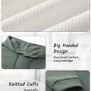 Waffle Hoodies for Woman: Knit Long Sleeve Drawstring Hooded Pullover Womens Oversized Thermal Lightweight Loose Sweatshirts Casual Athleisure Fall Trendy Black (Black, M)