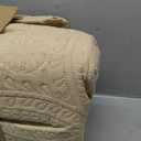 Love's cabin California King Size Quilt Set Beige Bedspreads - Soft Summer Lightweight Bedspread Comforter - Modern Coin Pattern Coverlet for All Season - 3 Pieces (1 Quilt, 2 Pillow Shams)