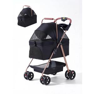 Pet Stroller for Small/Medium Dogs and Cats Up to 44lbs