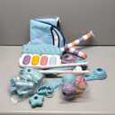 Cuterabit Baby Tummy Time Play Mat, Kick and Play Piano with Music and Light, Activity Gym Center for Newborn Babies Infants Boys Girls 0-3-6-9-12 Months (Blue)