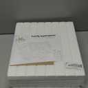 Bumusty Large Cork Board Alternative-48 x 36" Felt Bulletin Board Tiles, with 30 Pushpins, 70 Adhesive Tabs, 12-Pack Slat Wall Paneling, Cork Boards for Office Push Pin Board Felt Board-Milky White