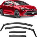 Voron Glass in-Channel Extra Durable Rain Guards for Toyota Corolla 2020-2025 Hatchback, Window Deflectors, Vent Window Visors, 4 Pieces - 200591